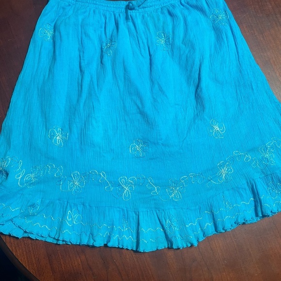 Sand And Sun Blue Peasant Skirt Large - Picture 1 of 6